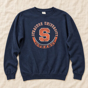 Syracuse University Captivating Apparel Sweatshirt Navy Small Orange S